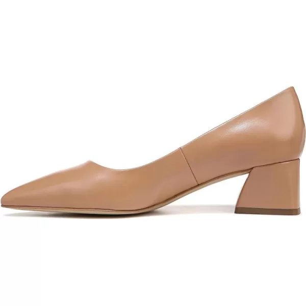 Franco Sarto Womens Racer Pointed Toe Block Heel PumpToffee Tan Leather