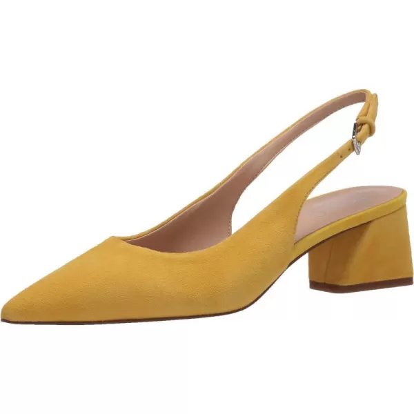 Franco Sarto Womens Racer Slingback Low Block Heel Pointed Toe PumpYellow