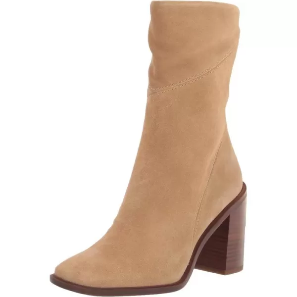 Franco Sarto Womens Stevie Mid Calf BootCookie Tan Suede