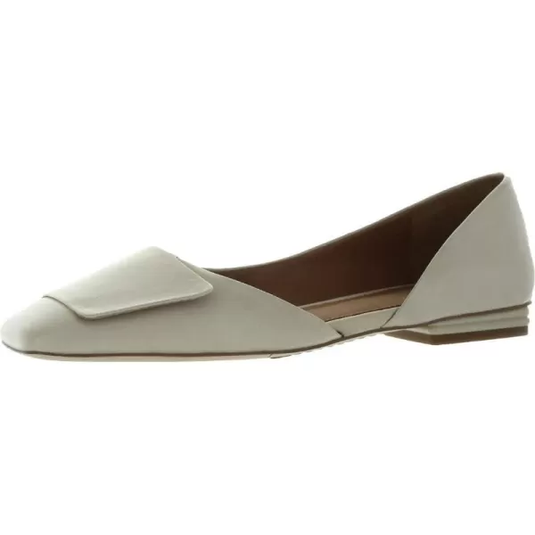 Franco Sarto Womens Tracy Square Toe Flat BalletCream Beige Leather