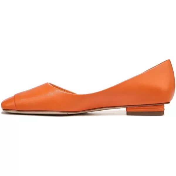 Franco Sarto Womens Tracy Square Toe Flat BalletOrange Leather