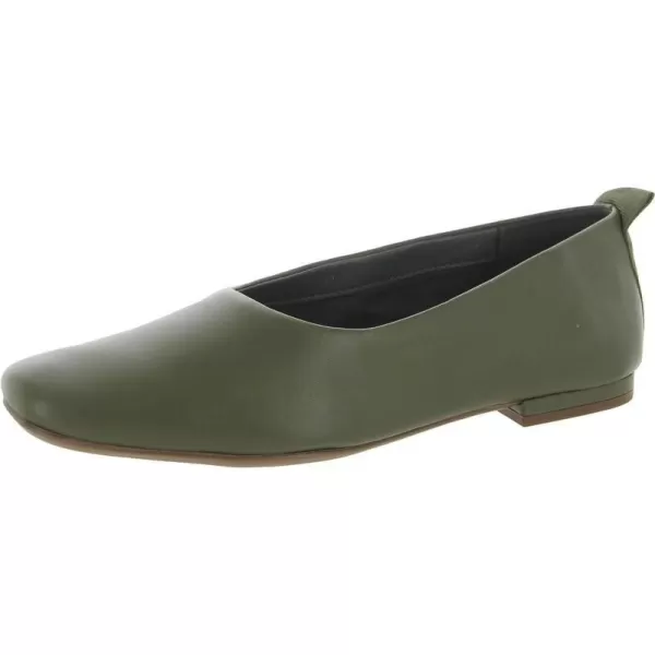 Franco Sarto Womens Vana Slip on Ballet FlatArmy Green Leather