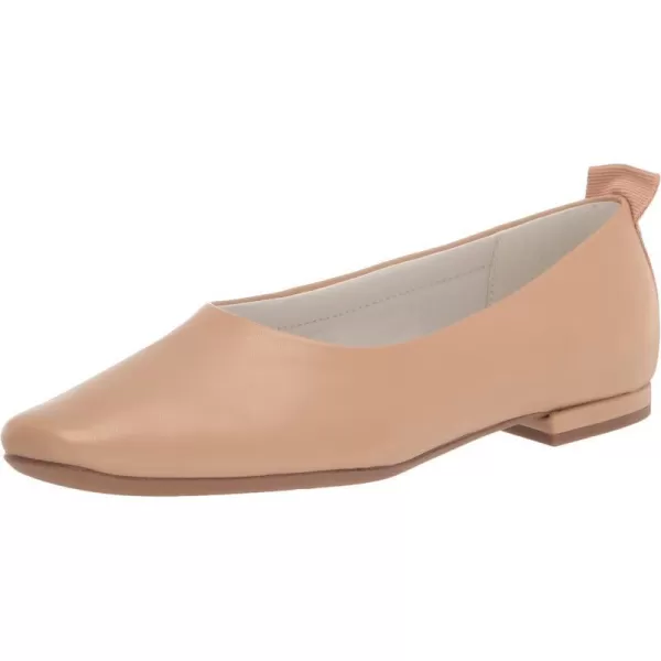 Franco Sarto Womens Vana Slip on Ballet FlatBeige Leather