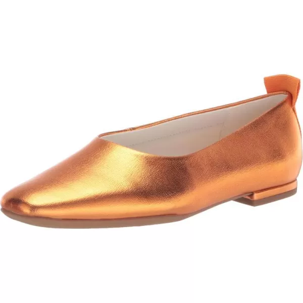 Franco Sarto Womens Vana Slip on Ballet FlatOrange Metallic