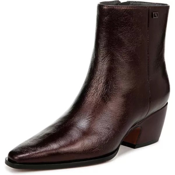 Franco Sarto Womens Western Ankle BootMetallic Brown Leather