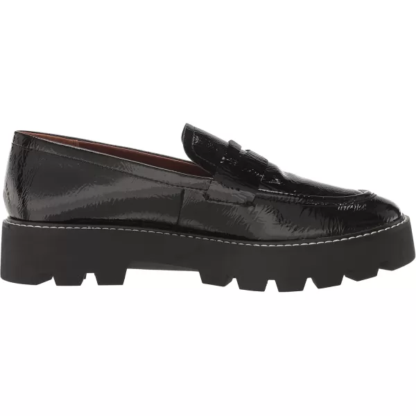 Franco Sarto Womens Balin Lug Sole Penny LoaferBlack Crinkle