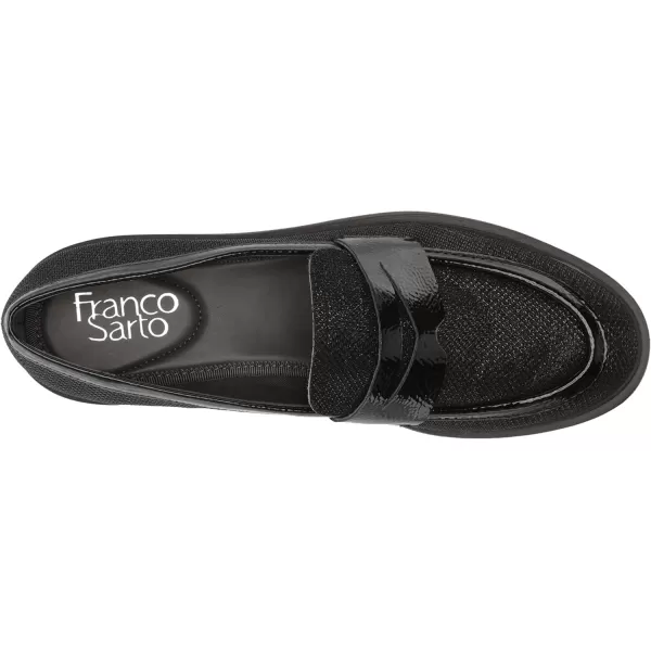 Franco Sarto Womens Balin Lug Sole Penny LoaferBlack Fabric