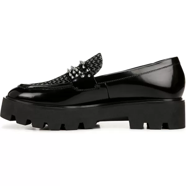 Franco Sarto Womens Balin Lug Sole Penny LoaferBlackSilver Stud