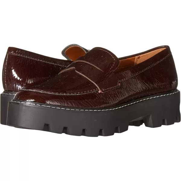 Franco Sarto Womens Balin Lug Sole Penny LoaferBurgundy Crinkle