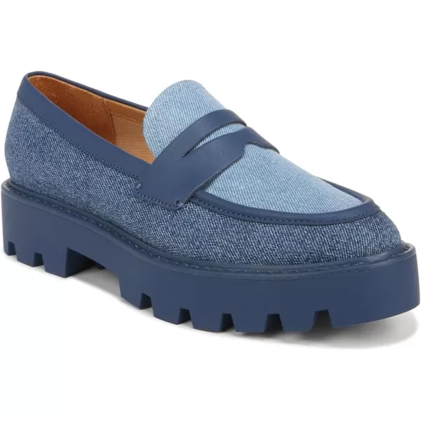 Franco Sarto Womens Balin Lug Sole Penny LoaferDenim Blue Fabric