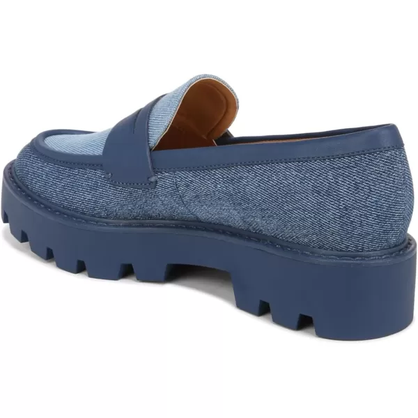 Franco Sarto Womens Balin Lug Sole Penny LoaferDenim Blue Fabric