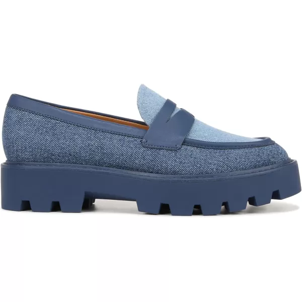 Franco Sarto Womens Balin Lug Sole Penny LoaferDenim Blue Fabric