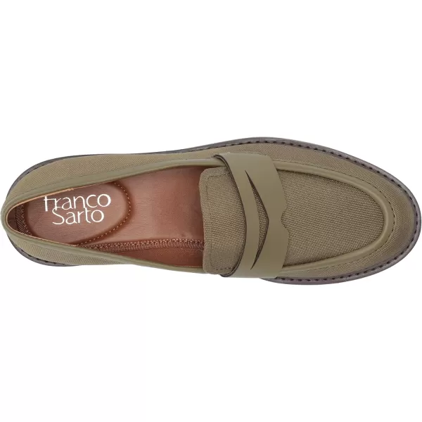 Franco Sarto Womens Balin Lug Sole Penny LoaferKhaki