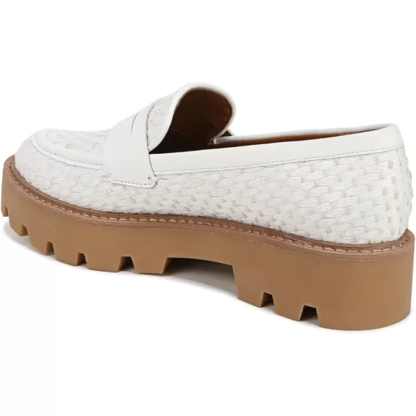 Franco Sarto Womens Balin Lug Sole Penny LoaferWhite Woven Fabric