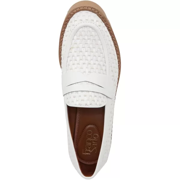 Franco Sarto Womens Balin Lug Sole Penny LoaferWhite Woven Fabric