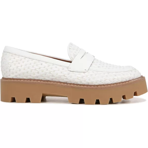 Franco Sarto Womens Balin Lug Sole Penny LoaferWhite Woven Fabric