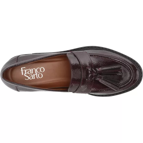 Franco Sarto Womens Carolynn Tassel LoaferBurgundy Patent