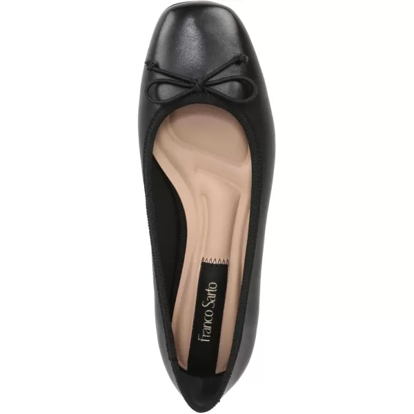 Franco Sarto Womens Classic Ballet FlatBlack Leather