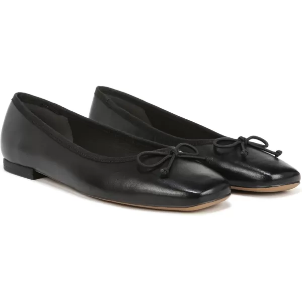 Franco Sarto Womens Classic Ballet FlatBlack Leather