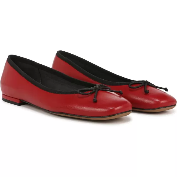 Franco Sarto Womens Classic Ballet FlatCrimson Red Leather