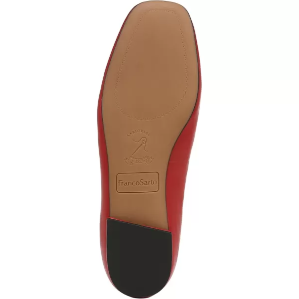 Franco Sarto Womens Classic Ballet FlatCrimson Red Leather