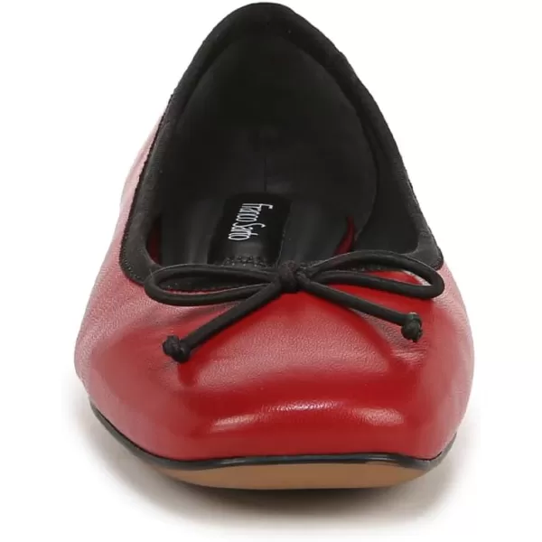 Franco Sarto Womens Classic Ballet FlatCrimson Red Leather