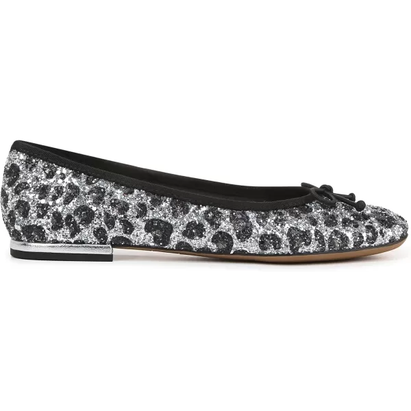 Franco Sarto Womens Classic Ballet FlatLeopard Print Glitter Fabric