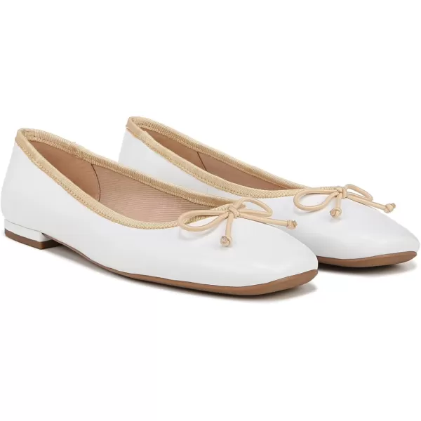 Franco Sarto Womens Classic Ballet FlatWhite Leather