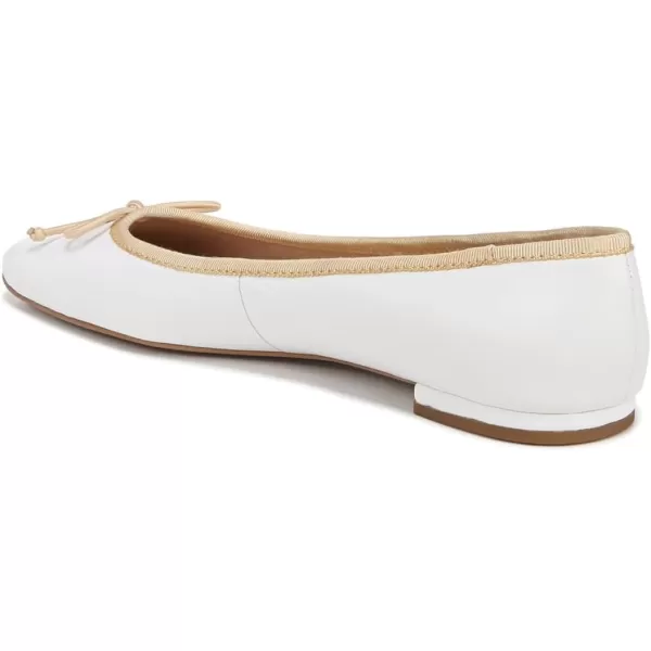 Franco Sarto Womens Classic Ballet FlatWhite Leather