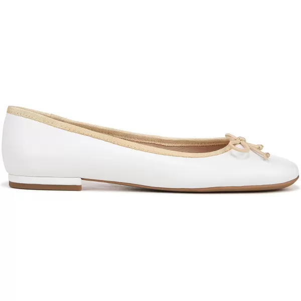 Franco Sarto Womens Classic Ballet FlatWhite Leather