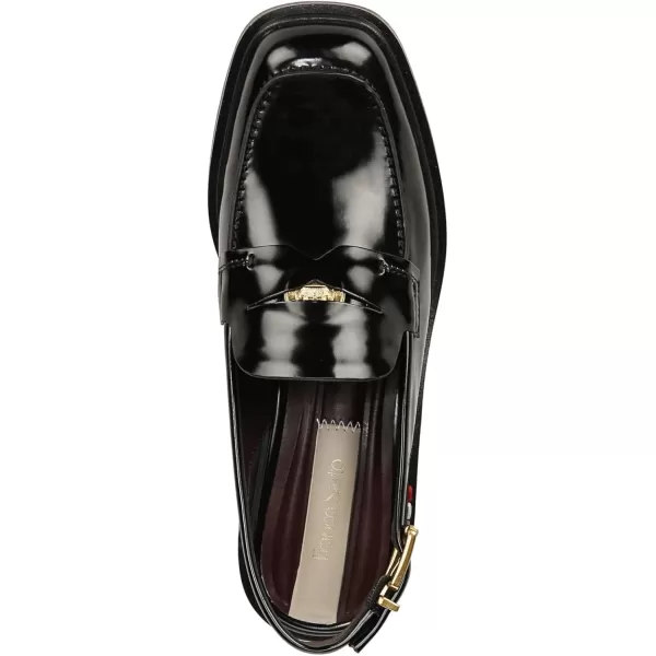 Franco Sarto Womens Giada Slingback Loafer HeelBlack Gloss