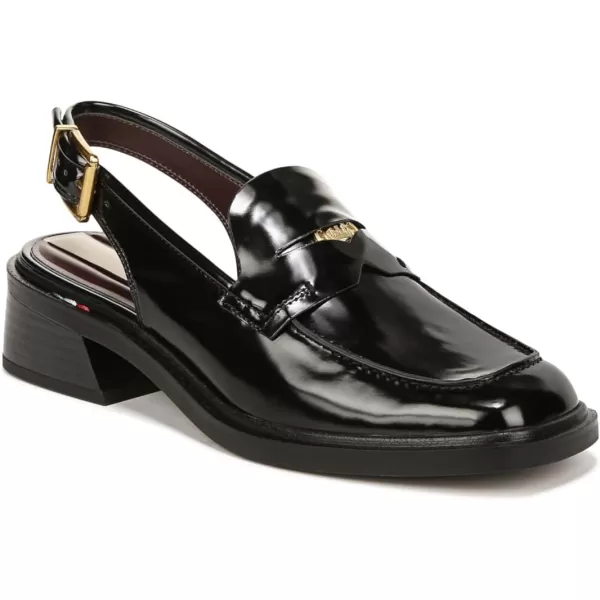 Franco Sarto Womens Giada Slingback Loafer HeelBlack Gloss