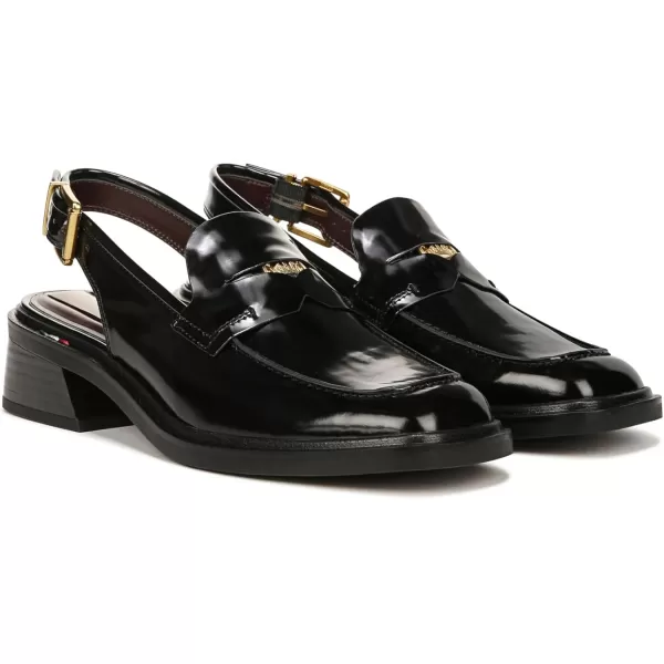 Franco Sarto Womens Giada Slingback Loafer HeelBlack Gloss