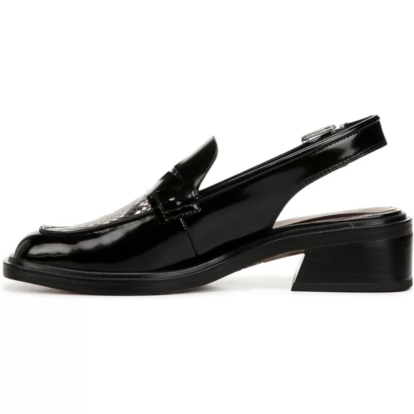 Franco Sarto Womens Giada Slingback Loafer HeelBlackSnake