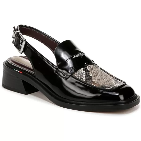 Franco Sarto Womens Giada Slingback Loafer HeelBlackSnake