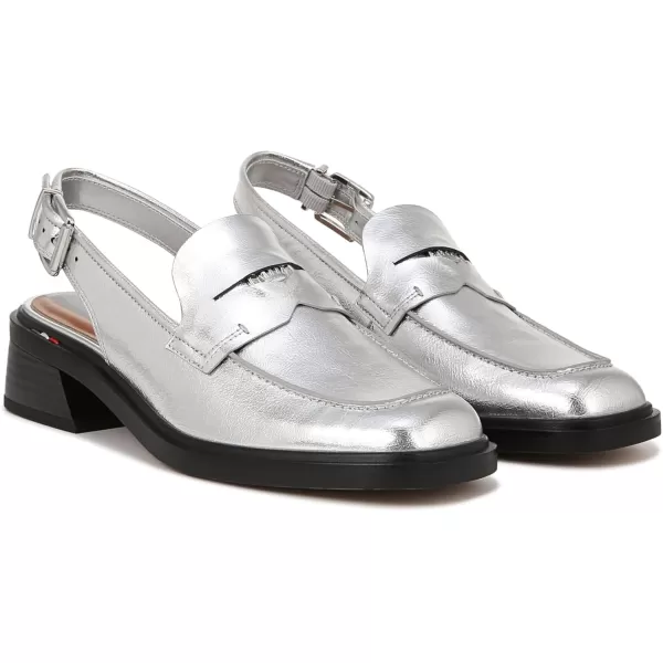 Franco Sarto Womens Giada Slingback Loafer HeelSilver Metallic