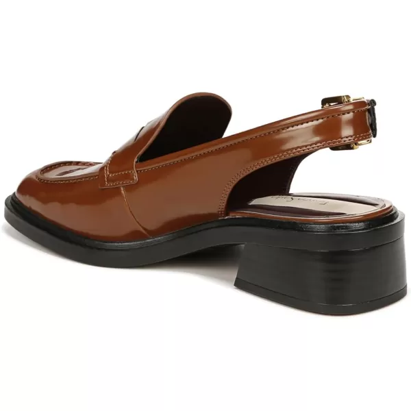 Franco Sarto Womens Giada Slingback Loafer HeelTobacco Brown Gloss