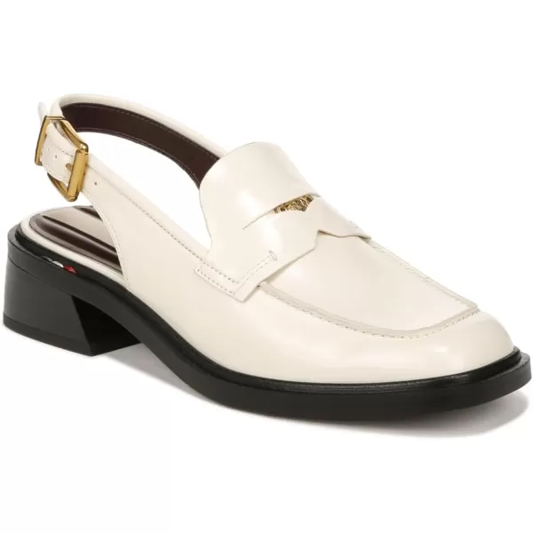 Franco Sarto Womens Giada Slingback Loafer HeelVanilla White Gloss