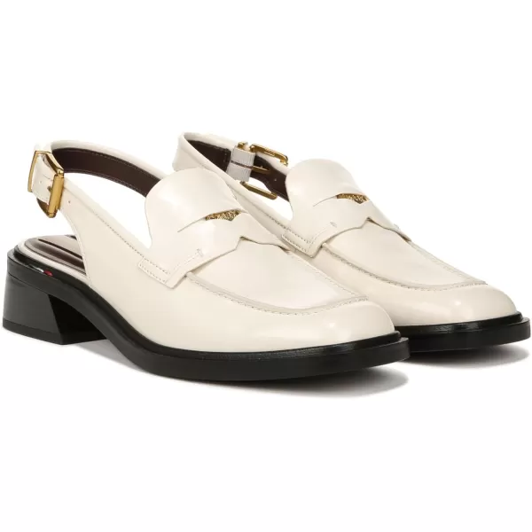 Franco Sarto Womens Giada Slingback Loafer HeelVanilla White Gloss