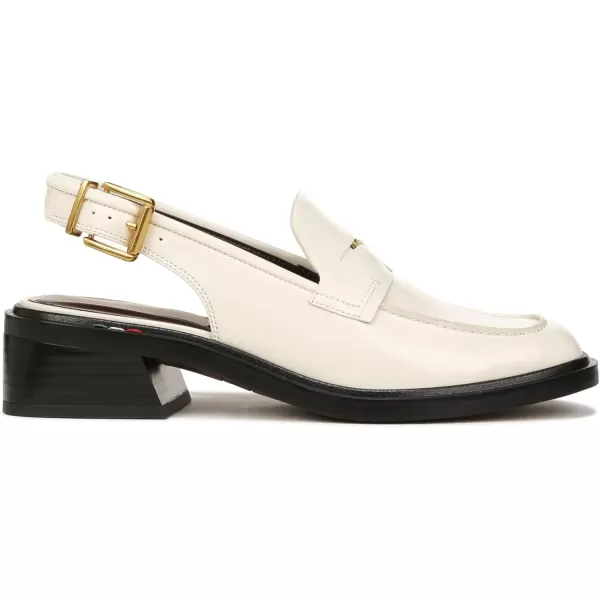 Franco Sarto Womens Giada Slingback Loafer HeelVanilla White Gloss