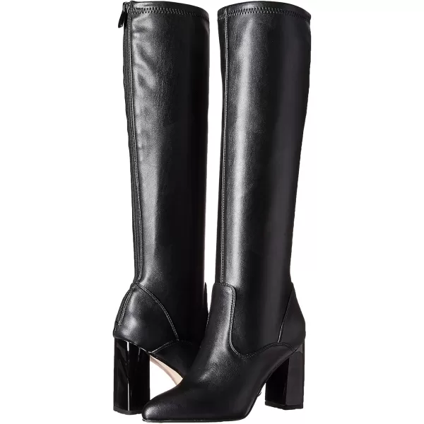 Franco Sarto Womens Katherine Knee High BootBlack Stretch Leather