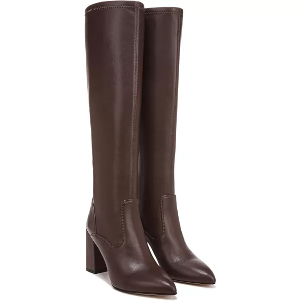 Franco Sarto Womens Katherine Knee High BootDark Brown Stretch