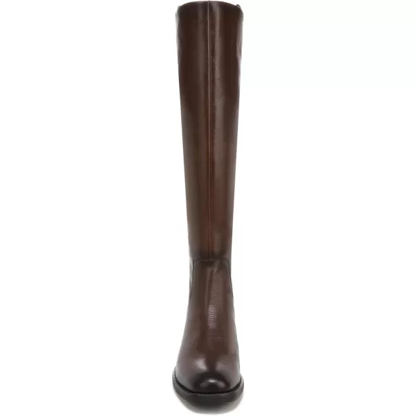 Franco Sarto Womens Meyer Knee High Wide Calf Flat BootDark Brown Leather Wide Calf