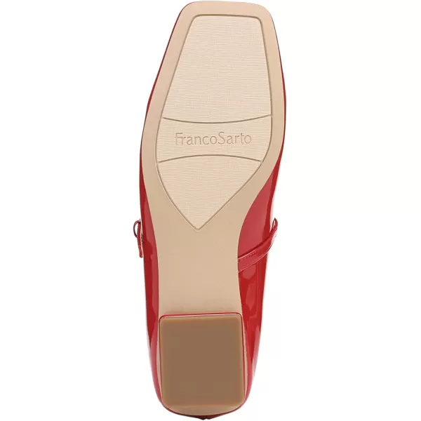 Franco Sarto Womens Tinsley Mary Jane FlatRed Patent