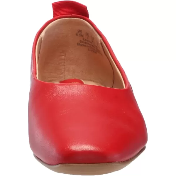 Franco Sarto Womens Vana FlatCherry Red Leather