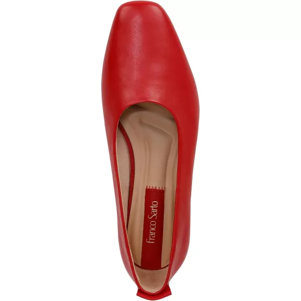 Franco Sarto Womens Vana FlatCherry Red Leather