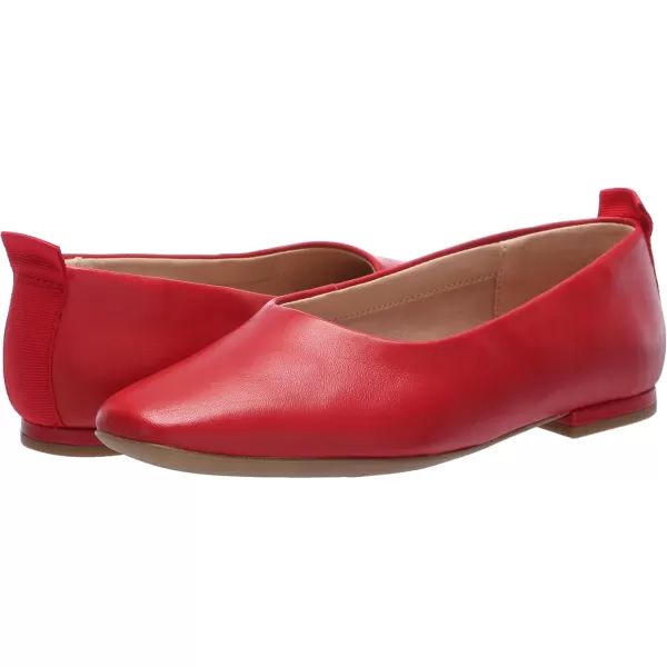 Franco Sarto Womens Vana FlatCherry Red Leather