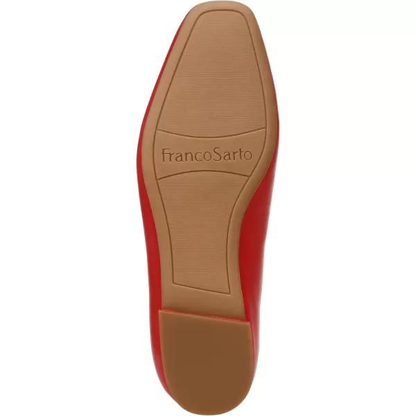 Franco Sarto Womens Vana FlatCherry Red Leather