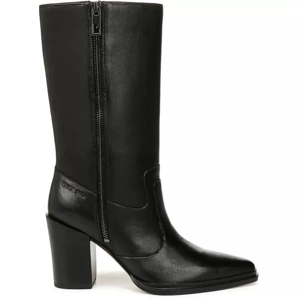 Franco Sarto Womens Western Mid Calf BootBlack Leather