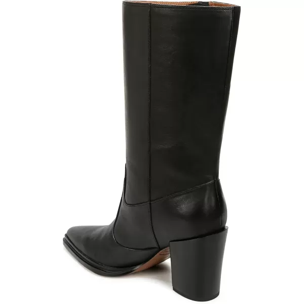 Franco Sarto Womens Western Mid Calf BootBlack Leather